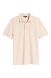 Vince Regular Fit Garment Dyed Cotton Polo Shirt In 691-washed Quartz