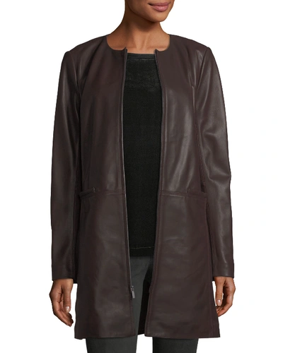 Neiman Marcus Leather Topper Jacket