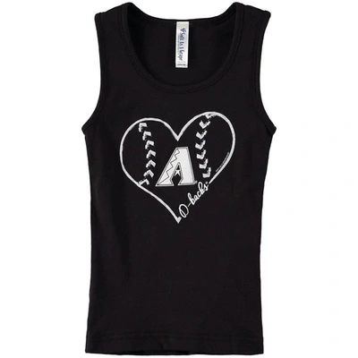Soft As A Grape Kids' Girls Youth  Black Arizona Diamondbacks Cotton Tank Top