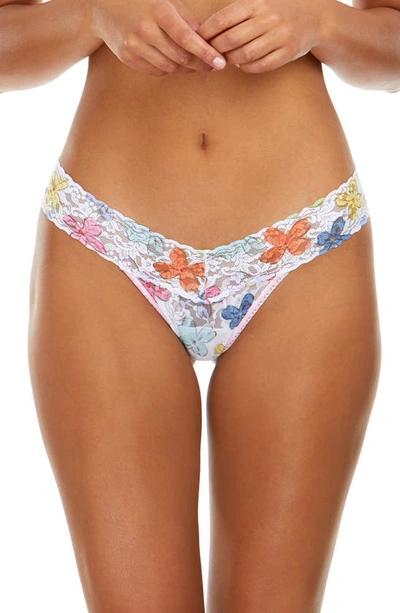 Hanky Panky Print Lace Low Rise Thong In Mod For You