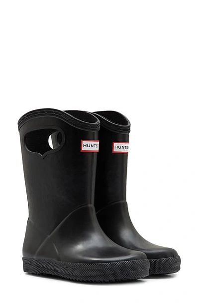 Hunter First Classic Pull-on Waterproof Rainboot In Black