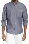 Billy Reid Msl One-pocket Button-down Shirt In Blue