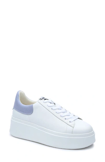 Ash Lace-up Chunky Leather Sneakers In White
