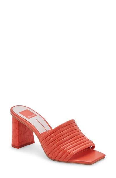 Dolce Vita Women's Priana Slip On High Heel Sandals In Persimmon Stella