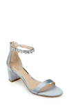 Jewel Badgley Mischka Catalina Ankle Strap Sandal In Powder Blue