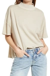 Free People We The Free Fearless Mock Neck Top In Quill