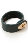 Mulberry Bayswater Leather Bracelet In  Green