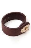 Mulberry Bayswater Leather Bracelet In Oxblood