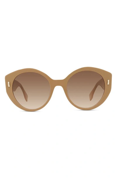 Fendi 53mm Square Sunglasses In Brown/brown Gradient
