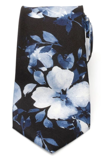 Cufflinks, Inc Painted Floral Navy Silk Tie