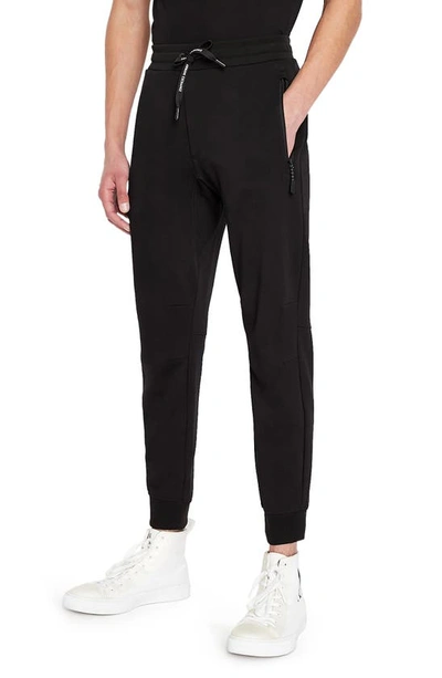 Armani Exchange Milano New York Sweatpants In Solid Black
