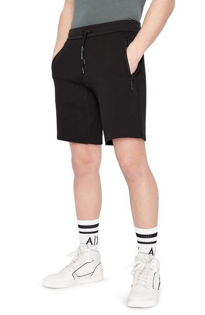 Armani Exchange Milano New York Sweat Shorts In Black