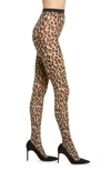 Wolford Josey Leopard Tights In Fairly Light/ Black