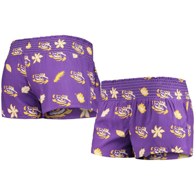 Wes & Willy Purple Lsu Tigers Beach Shorts