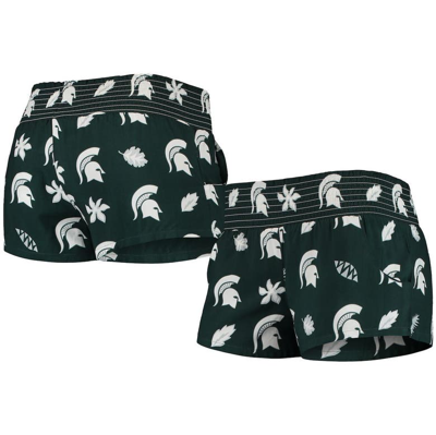 Wes & Willy Green Michigan State Spartans Beach Shorts