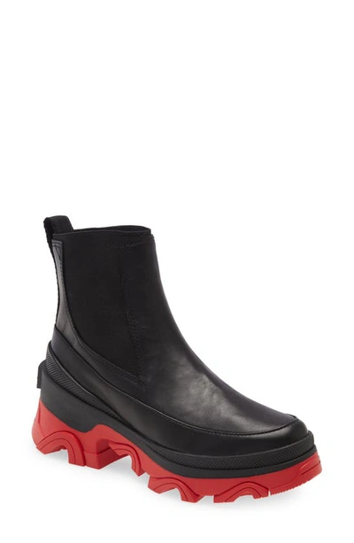 Sorel Brex™ Waterproof Chelsea Boot In Black Cherrybomb