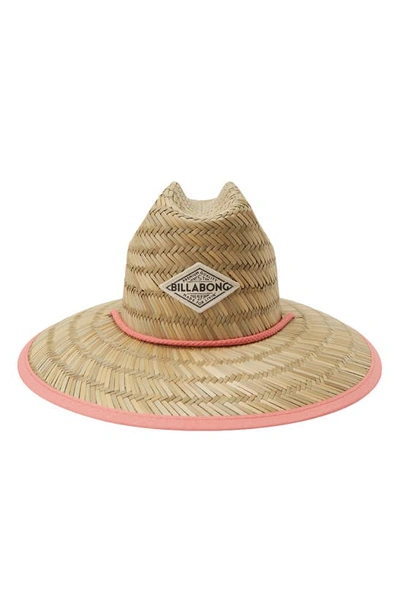 Billabong Tipton Straw Hat In Mfz0-pink Sunset