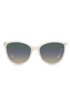 Isabel Marant Gradient Round Sunglasses In Ivory / Blue Green