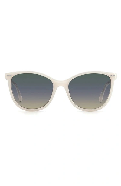 Isabel Marant Gradient Round Sunglasses In Ivory / Blue Green