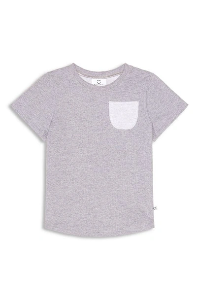Miles And Milan Kids' The Addison Pocket T-shirt In Heather Grey