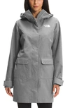 The North Face City Breeze Waterproof Rain Jacket In Tnf Medium Grey Heather