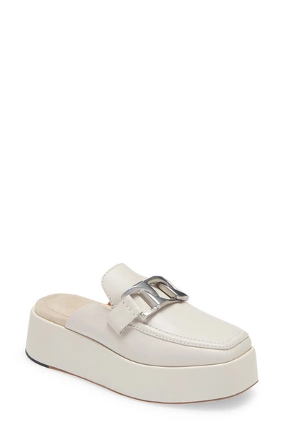Rag & Bone Logan Leather Chain Loafers In Antique White