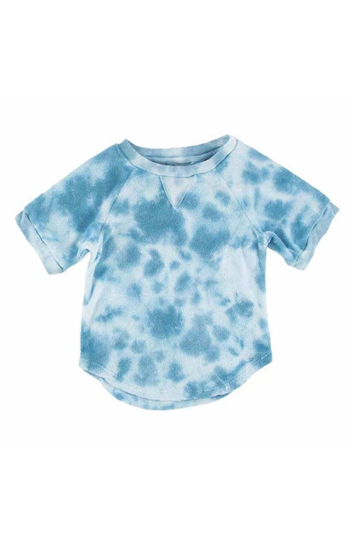 Miki Miette Kids' Sydney Wave Runner Terry Shirt In White And Blue Tie Dye