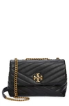 Tory Burch Kira Chevron Leather Convertible Shoulder Bag In Black