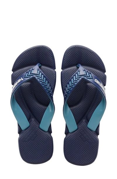 Havaianas 'power' Flip Flop In Marine/ Blue Nautico