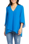 Karen Kane Asymmetrical Crepe Top In Mbl