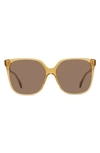 Fendi Fine 59mm Square Sunglasses In Shiny Beige / Brown