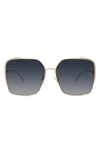 Fendi Women's O'lock 59mm Square Sunglasses In Shiny Gold Gradient