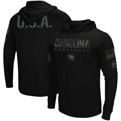 Colosseum Men's Black South Carolina Gamecocks Oht Military-inspired Appreciation Hoodie Long Sleeve T-shirt
