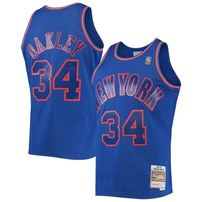 Mitchell & Ness Charles Oakley Blue New York Knicks 1996/97 Hardwood Classics Swingman Jersey