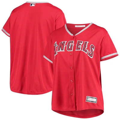 Profile Red Los Angeles Angels Plus Size Alternate Replica Team Jersey