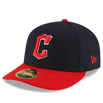 New Era Men's Navy, Red Cleveland Guardians Authentic Collection On-field Home Low Profile 59fifty Fitted Ha In Navy/red