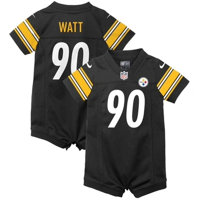 Nike Babies' Infant  T.j. Watt Black Pittsburgh Steelers Game Romper Jersey