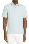 Zegna Essential Cotton Piqué Short Sleeve Pocket Polo In Br Blu Sld