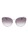 Longchamp Roseau 60mm Cat Eye Sunglasses In Gold/ Blue