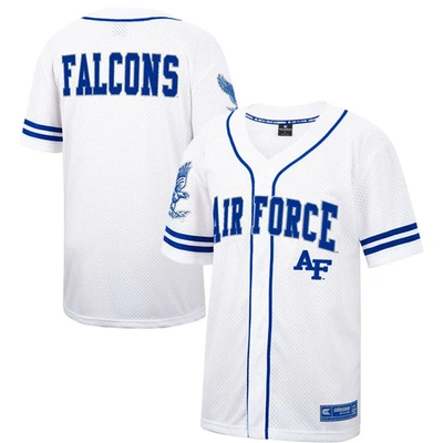 Colosseum White Air Force Falcons Free Spirited Mesh Button-up Baseball Jersey