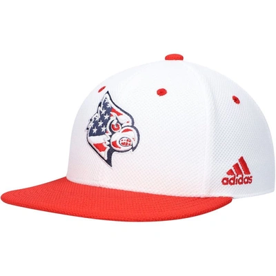 Adidas Originals Adidas White Louisville Cardinals On-field Baseball Fitted Hat