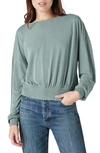 Lucky Brand Smock Waist Long Sleeve T-shirt In Loden Green