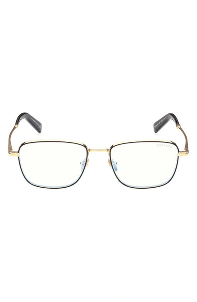 Tom Ford 53mm Blue Light Optical Glasses In Black/ Gold