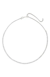Nadri Love All Cubic Zirconia Tennis Necklace In Silver