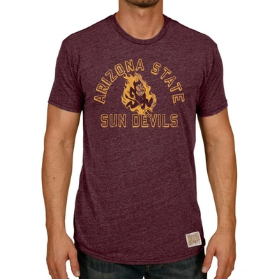 Retro Brand Original  Heathered Maroon Arizona State Sun Devils Vintage Tri-blend T-shirt In Heather Maroon