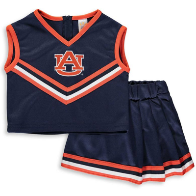 Little King Kids' Girls Youth Navy Auburn Tigers Two-piece Cheer Set