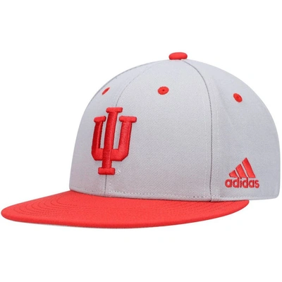 Adidas Originals Adidas Gray Indiana Hoosiers On-field Baseball Fitted Hat