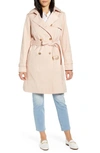 Cole Haan Signature Hooded Trench Coat In Nude