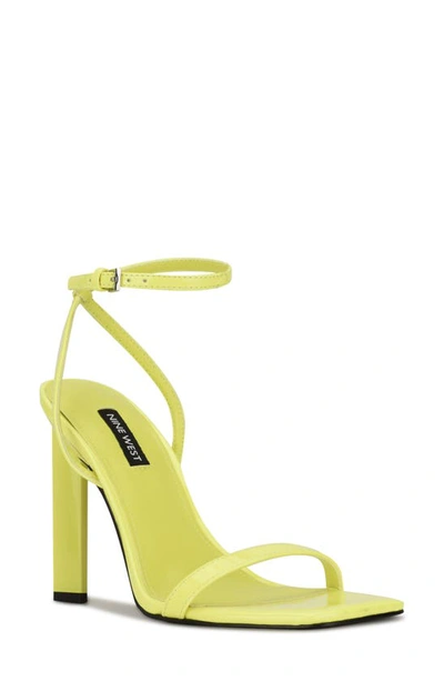 Nine West Ankle Strap Sandal In Neon Yellow Patent