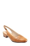 Trotters Women's Dea Woven Slingback Shoe Women's Shoes In Bone